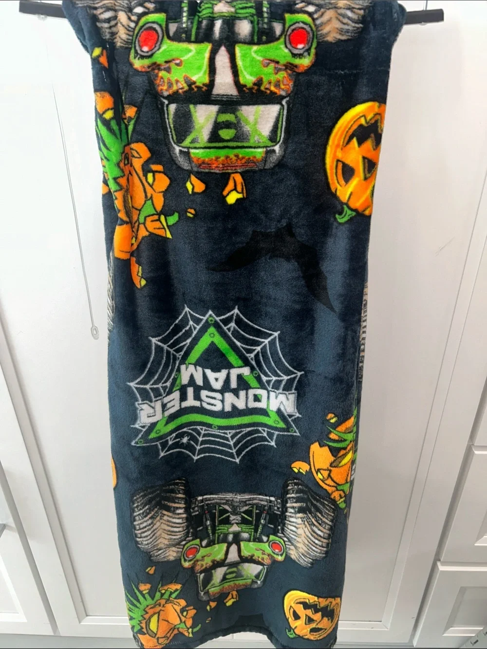 Halloween Monster Jam Plush Throw Blanket 50”x70”